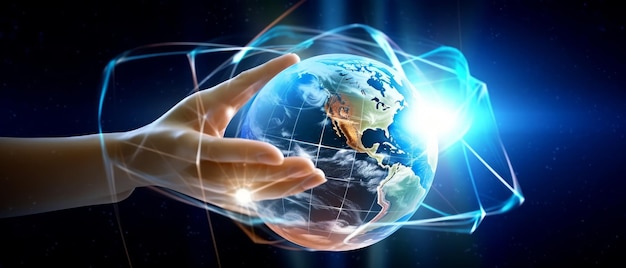 Concetto Internet di business globale IA generativa