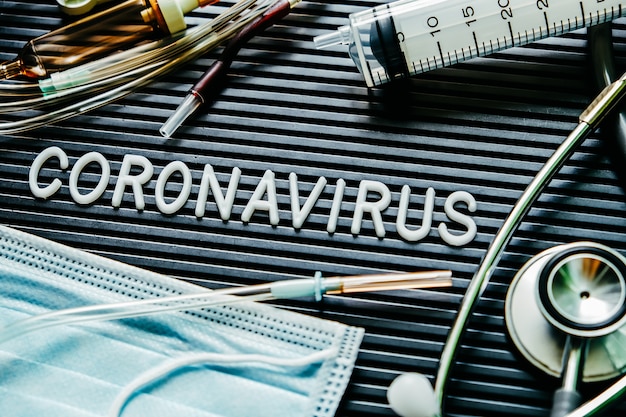 Concetto medico di natura morta di coronavirus