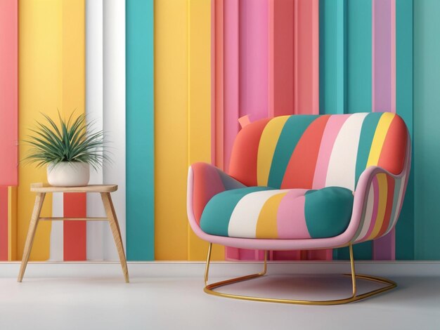 concetto minimalista di multicolori pastel colorato mobili per la casa professionale decodarion colorato