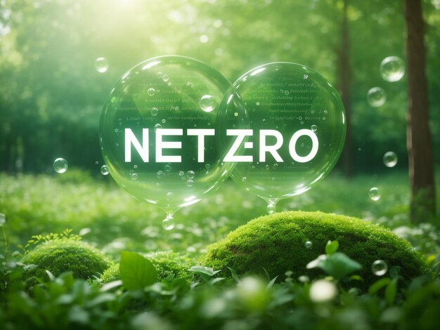 Concetto Net Zero e Carbon Neutral Testo Net Zero