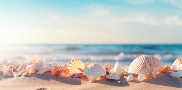 Conchiglie e rocce sulla spiaggia