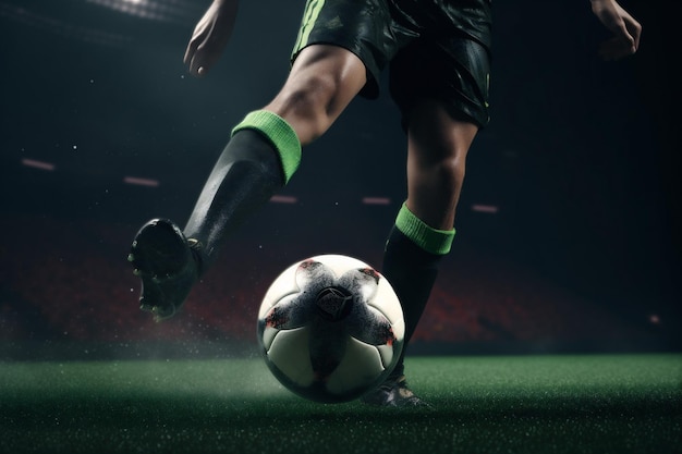 Concorrenza sport pallone da calcio calcio obiettivo piede gioco stadio calcio Generativo AI