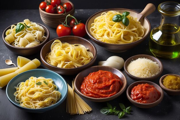 Condimenti per la preparazione della pasta italiana