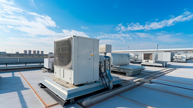 Condizionatore d'aria e impianto di condizionamento nella casa industriale Generative AI