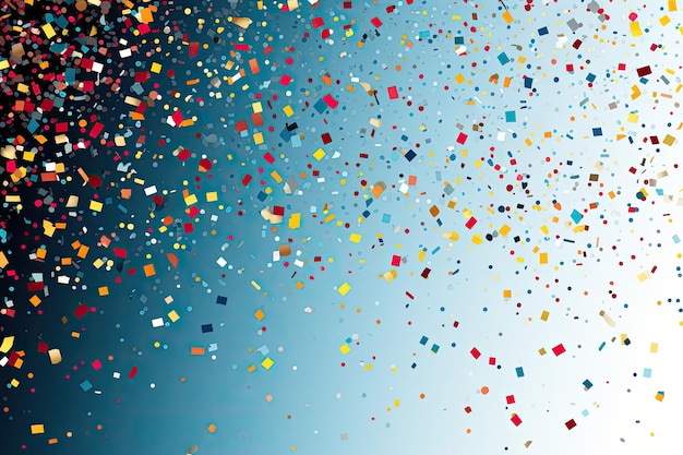 confetti colorati e festivi che cadono nell'aria creando un senso di gioia e celebrazione