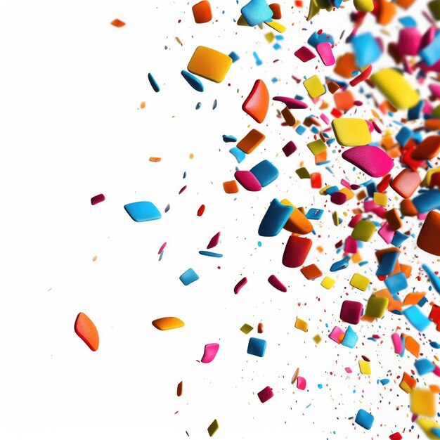 confetti e strisce di colore pastello che cadono