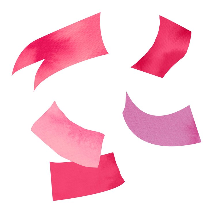 Confetti png elemento disegno rosa sfondo trasparente