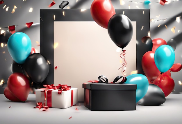 Confezione regalo con palloncini per concerti di compleanno o sconti per il black friday