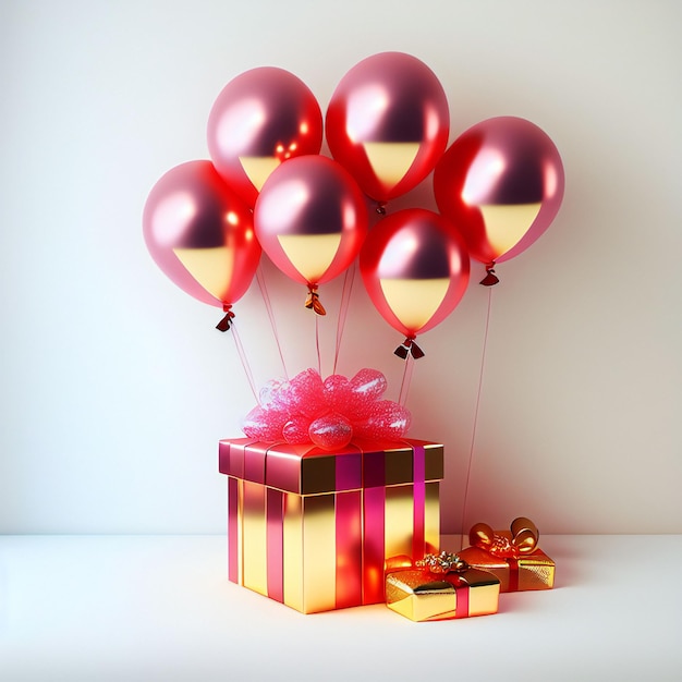 Confezione regalo con palloncini