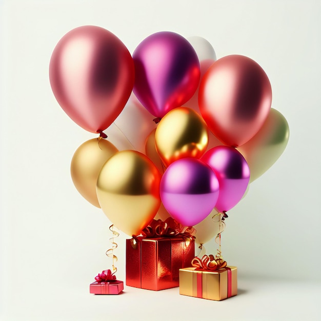 Confezione regalo con palloncini