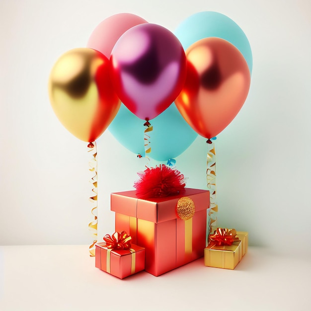 Confezione regalo con palloncini