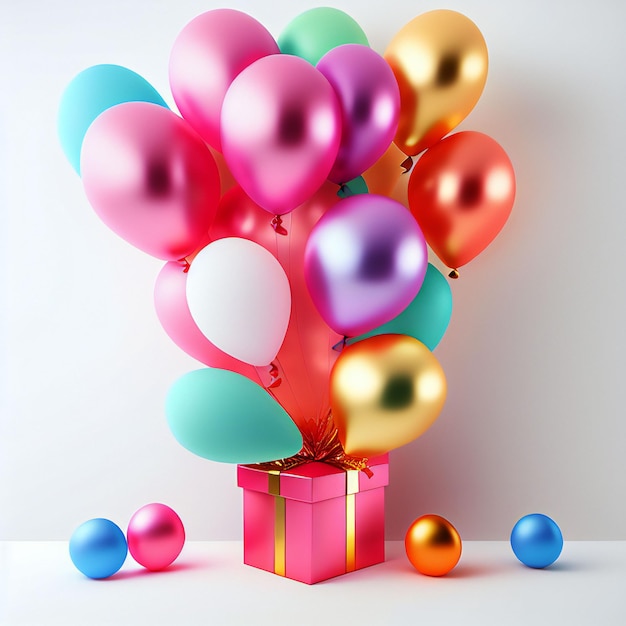 Confezione regalo con palloncini