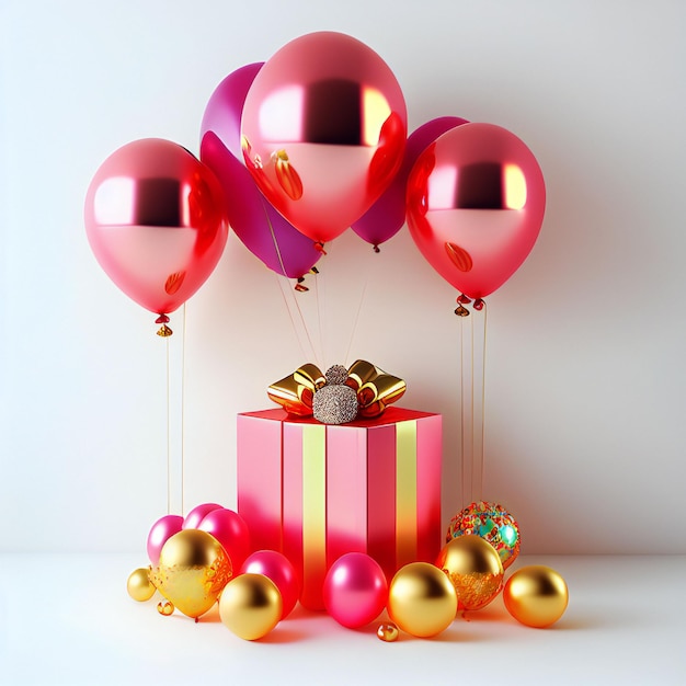 Confezione regalo con palloncini