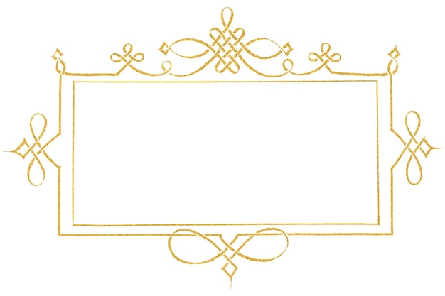 Confine a filigrana dorata png