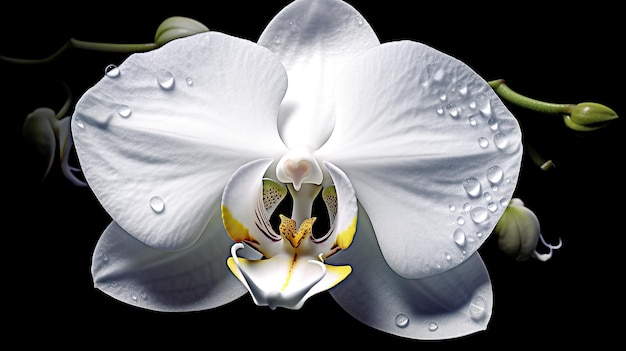 Confine con orchidee bianche ai generativa