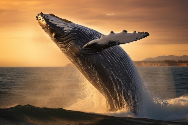 Congela l'eleganza di una balena a gobba che si infrange