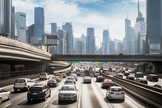 Congestione automobilistica nelle ore di puntahanghaicina