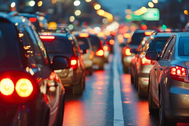 Congestione di traffico frenetica agli incroci