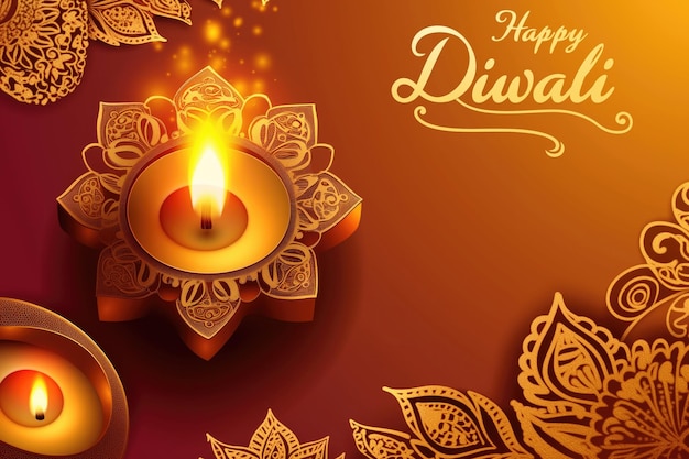 Congratulazioni di Diwali gratuite sullo sfondo della carta da parati