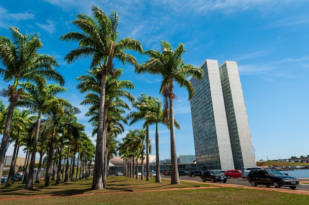 congresso nazionale in una giornata di sole a brasilia df brazil il 14 agosto 2008