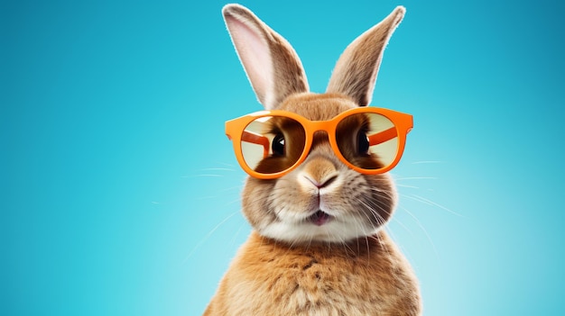 Coniglietto di Pasqua con occhiali da sole