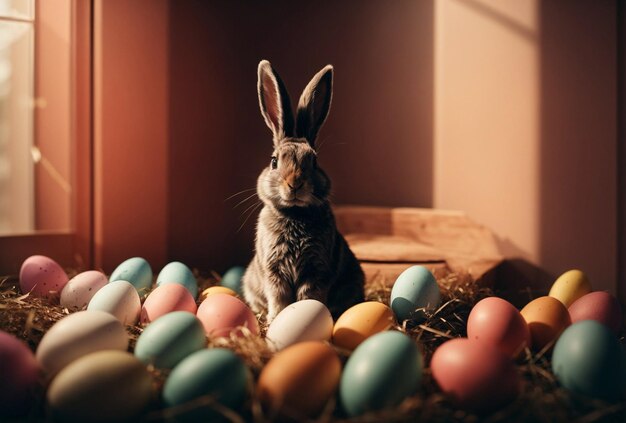 coniglietto di Pasqua e uova