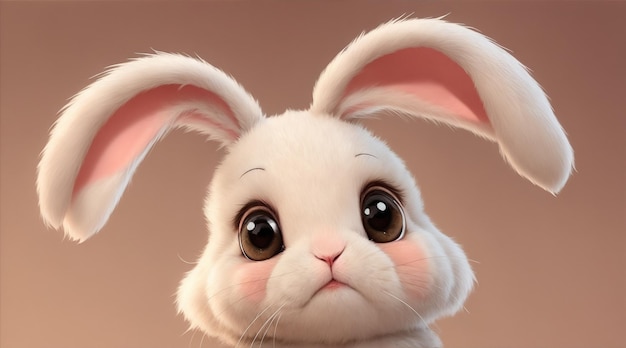 Coniglietto simpatico cartone animato IA generativa