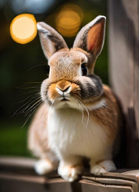Coniglio di Pasqua dettagliato accogliente concentrato di alta qualità