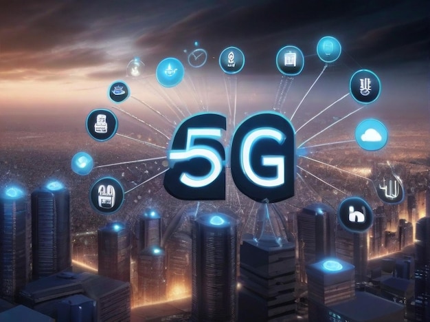 connessione alla rete di comunicazione 5G per Internet