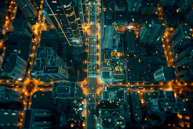 Connessione delle aree urbane, rurali e naturali con una rete elettrica ad alta velocità in una società intelligente Concept Società intelligente Rete elettrica ad informazione Connettività urbana rurale Tecnologia ad alta velocità