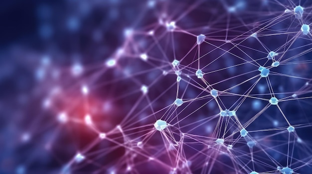 connessione di rete fibra ottica linee di rete futuristiche astratte sfondo tecnologia di rete concetto astratto creato con Generate Ai Technology