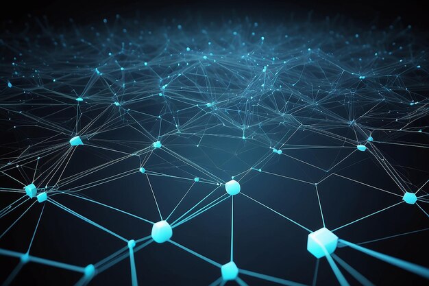 Connessione rete griglia Nodo astratto Illustrazione di fondo delle scorte