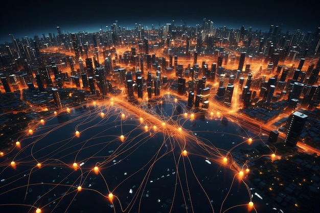 Connessioni di rete Lightspeed che collegano città globali 00683 01