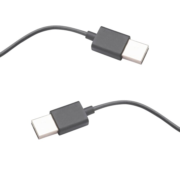 Connettore USB isolato su sfondo bianco