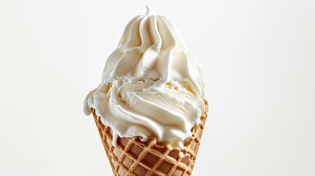 cono di gelato isolato su bianco