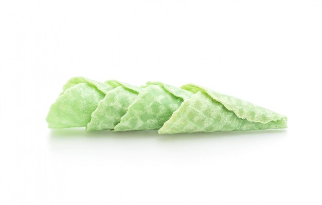 cono di wafer di tè verde