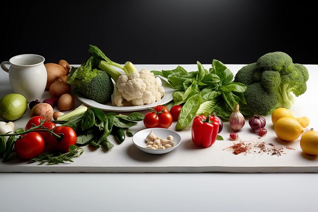 Consegna di verdure Salad background Veganismo vegetarianismo Alimentazione sana