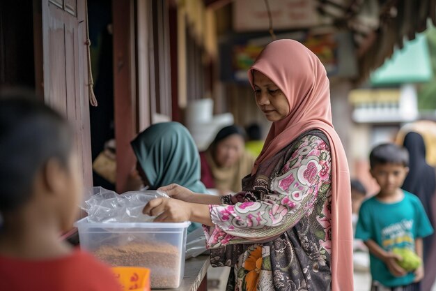 Consegna di Zakat all'orfanotrofio