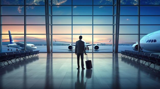 consigli per i viaggi d'affari viaggi d'attività background aeroportuale viaggio d'affare