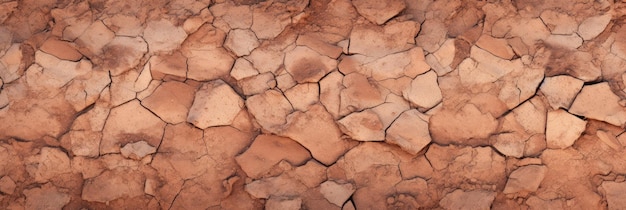 Consistenza del suolo rosso grungy asciutto e incrinato Sfondo della natura della terra Superficie del deserto rotto trama di fango secco Il riscaldamento globale del cambiamento climatico