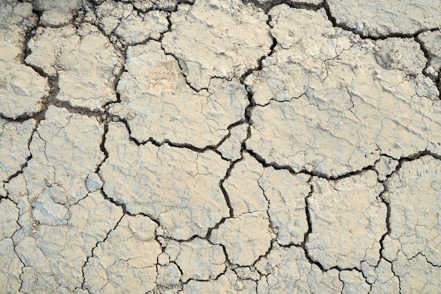 Consistenza dell'argilla scoppiettante nel deserto.