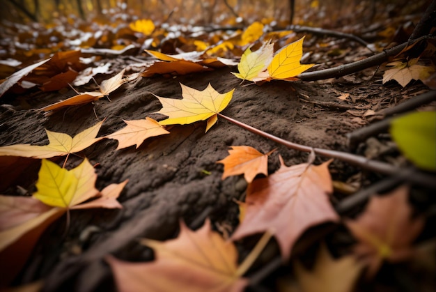 consistenza delle foglie sul terreno