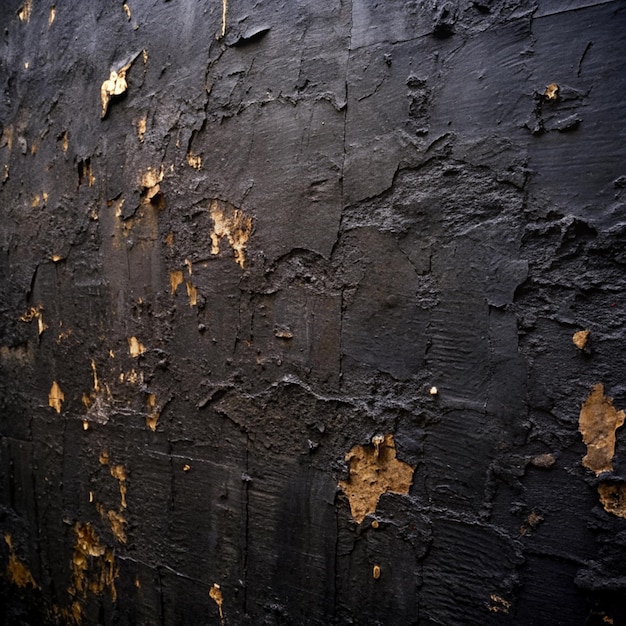 consistenza delle pareti di colore nero approssimativamente dipinta