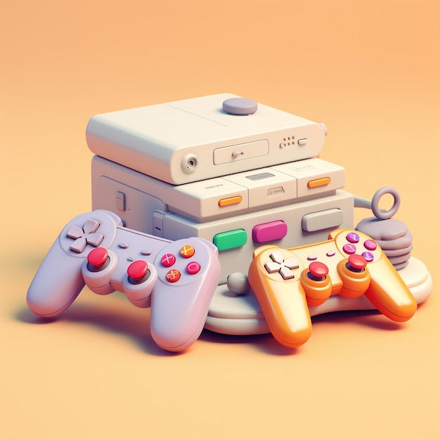 Console di gioco dei cartoni animati 3d