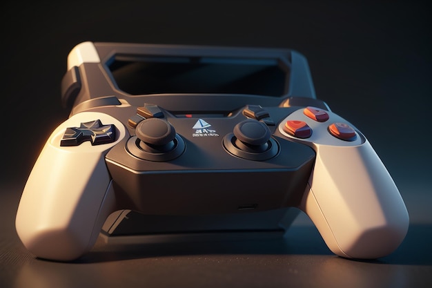 Console di gioco Dispositivo console Modello di rendering 3D Intrattenimento portatile Sfondo di gioco offline