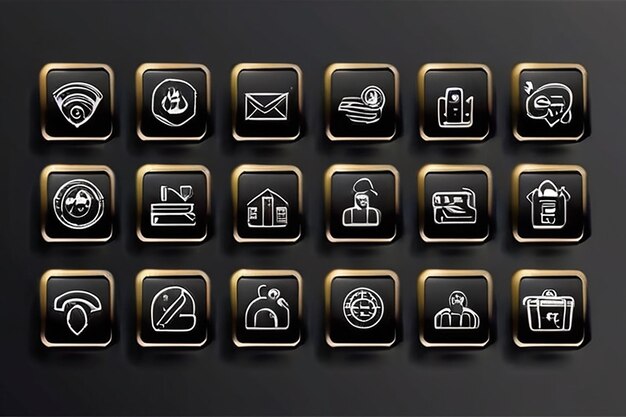 Contactaci con la linea d'arte icon set design template illustrazione vettoriale