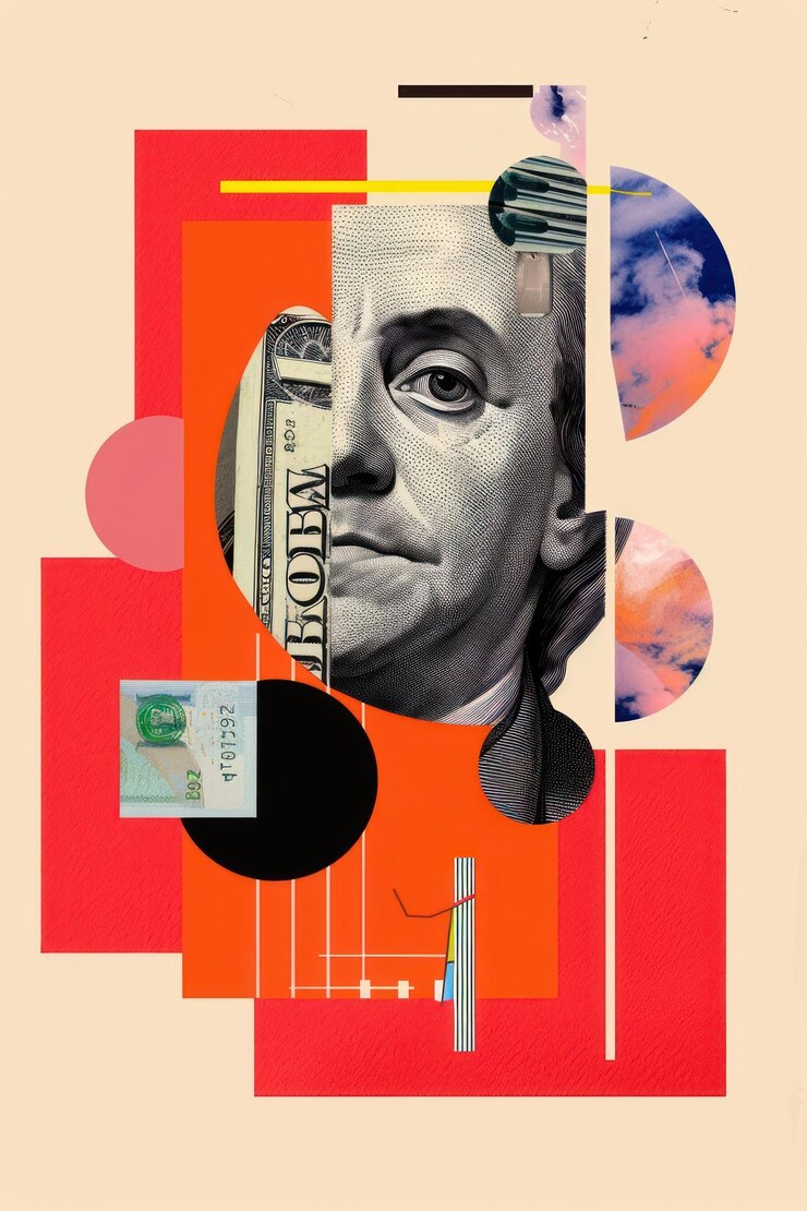 Foto contanti collage denaro adulto