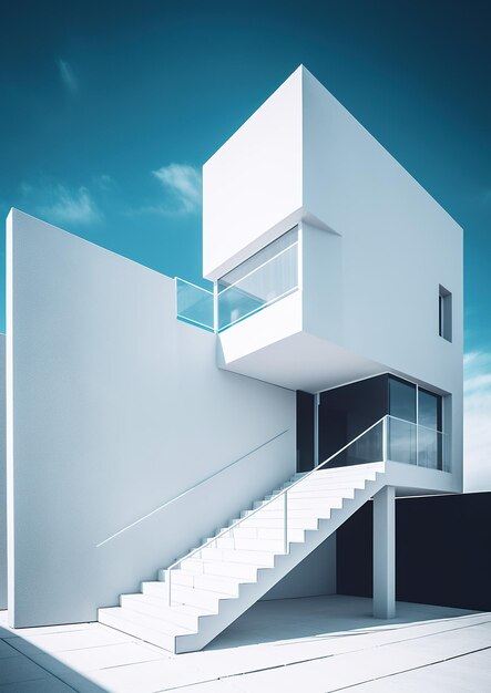 Contemporary Marvel Modern Architecture House Exterior Study Design Generative AI