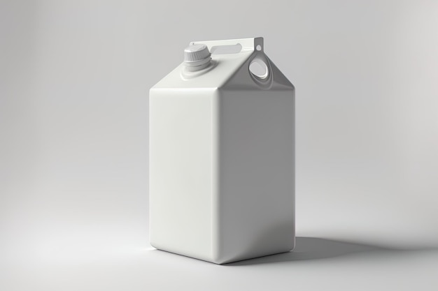 Contenitore del latte su uno sfondo bianco da solo