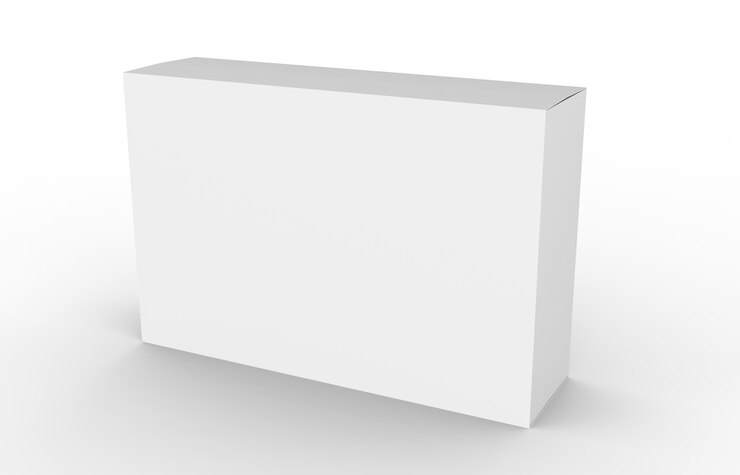 Foto contenitore di pacchetto prodotto vuoto bianco